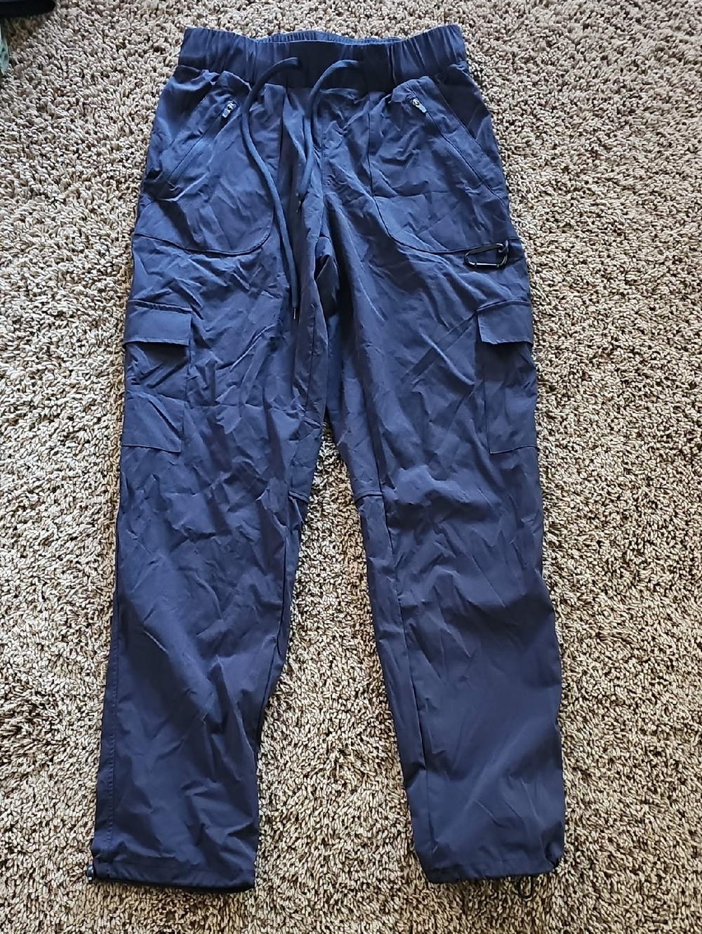 Senita Athletics Navy Cargo Trek Pants with Drawstring